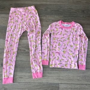 hanna andersson pink bananas pajamas set